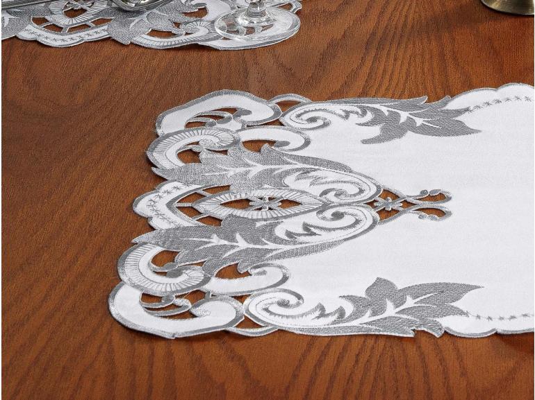 Jogo Americano  4 Lugares (4 peas) com Bordado Richelieu 35x50cm - Orion Natural - Dui Design