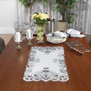 Trilho de Mesa com Bordado Richelieu 40x85cm Avulso - Orion Natural - Dui Design