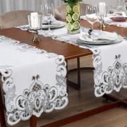 Trilho de Mesa com Bordado Richelieu 45x170cm Avulso - Orion Natural - Dui Design