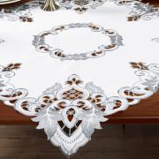 Centro de Mesa Quadrado com Bordado Richelieu 85x85cm - Orion Natural - Dui Design
