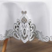 Toalha de Mesa com Bordado Richelieu Redonda 175cm - Orion Natural - Dui Design