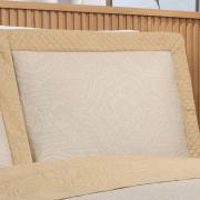 Kit: 1 Cobre-leito Solteiro Bouti de Microfibra Ultrasonic + 1 Porta-travesseiro - Ornare Creme - Dui Design