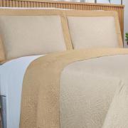 Kit: 1 Cobre-leito Solteiro Bouti de Microfibra Ultrasonic + 1 Porta-travesseiro - Ornare Creme - Dui Design