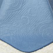 Kit: 1 Cobre-leito Casal Bouti de Microfibra Ultrasonic  + 2 Porta-travesseiros - Ornare Azul Sky - Dui Design