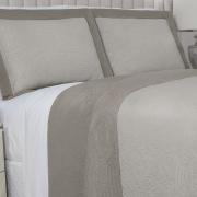 Kit: 1 Cobre-leito Queen Bouti de Microfibra Ultrasonic  + 2 Porta-travesseiros - Ornare Bege - Dui Design