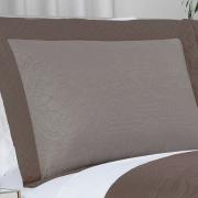 Kit: 1 Cobre-leito Queen Bouti de Microfibra Ultrasonic  + 2 Porta-travesseiros - Ornare Noz Moscada - Dui Design