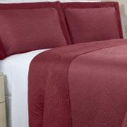 Kit: 1 Cobre-leito Queen Bouti de Microfibra Ultrasonic  + 2 Porta-travesseiros - Ornare Rosa Barroque - Dui Design