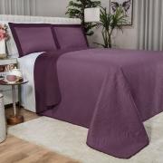 Kit: 1 Cobre-leito Queen Bouti de Microfibra Ultrasonic  + 2 Porta-travesseiros - Ornare Uva - Dui Design
