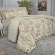Jogo de Cama Casal 150 fios - Ornato Bege - Dui Design