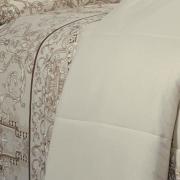 Jogo de Cama Casal 150 fios - Ornato Bege - Dui Design