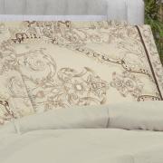Jogo de Cama Casal 150 fios - Ornato Bege - Dui Design