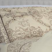 Jogo de Cama Casal 150 fios - Ornato Bege - Dui Design