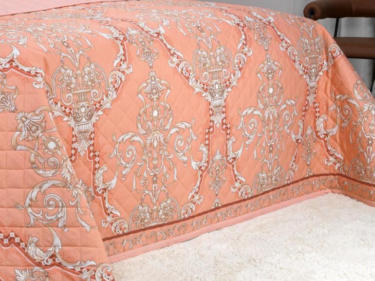 Enxoval King com Cobre-leito 7 pe�as 150 fios - Ornato Terracota - Dui Design