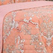 Enxoval King com Cobre-leito 7 pe�as 150 fios - Ornato Terracota - Dui Design