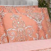 Enxoval King com Cobre-leito 7 pe�as 150 fios - Ornato Terracota - Dui Design