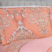 Enxoval King com Cobre-leito 7 pe�as 150 fios - Ornato Terracota - Dui Design