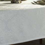 Toalha de Mesa Fácil de Limpar Retangular 10-12 Lugares 160x320cm - Ornato Branco - Dui Design