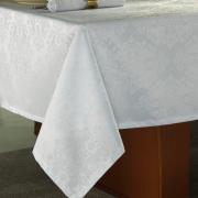 Toalha de Mesa Fácil de Limpar Quadrada 4 Lugares 160x160cm - Ornato Branco - Dui Design