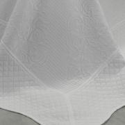 Kit: 1 Cobre-leito Casal Bouti de Microfibra Ultrasonic + 2 Porta-travesseiros - Ornato Branco - Dui Design