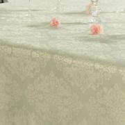 Toalha de Mesa Fcil de Limpar Retangular 10-12 Lugares 160x320cm - Ornato Champagne - Dui Design