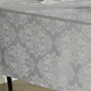 Toalha de Mesa Fcil de Limpar Quadrada 4 Lugares 160x160cm - Ornato Cinza - Dui Design