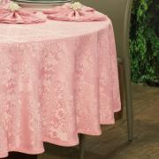 Toalha de Mesa Fcil de Limpar Redonda 220cm - Ornato Rosa Velho - Dui Design
