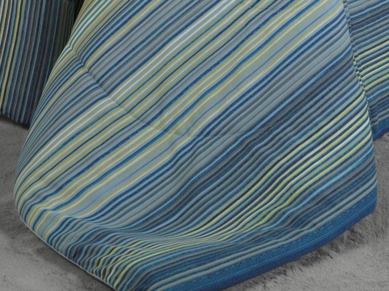 Jogo de Cama Casal Percal 180 fios - Tokyo Indigo - Dui Design