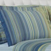 Jogo de Cama Casal Percal 180 fios - Tokyo Indigo - Dui Design