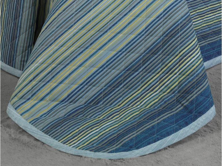 Kit: 1 Cobre-leito Solteiro + 1 Porta-travesseiro Percal 180 fios - Tokyo Indigo - Dui Design