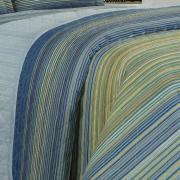 Kit: 1 Cobre-leito Solteiro + 1 Porta-travesseiro Percal 180 fios - Tokyo Indigo - Dui Design