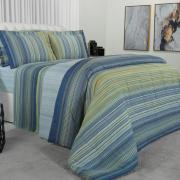 Edredom Casal Percal 180 fios - Tokyo Indigo - Dui Design