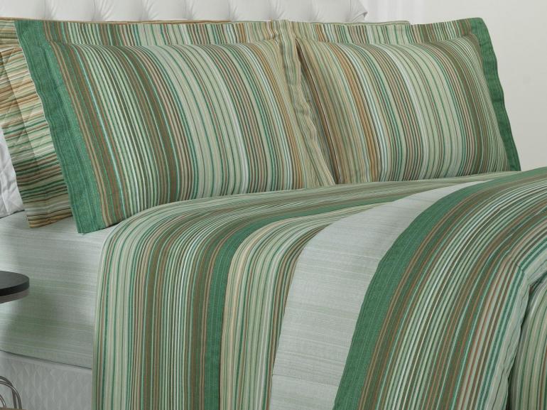 Jogo de Cama Casal Percal 180 fios - Tokyo Confrei - Dui Design