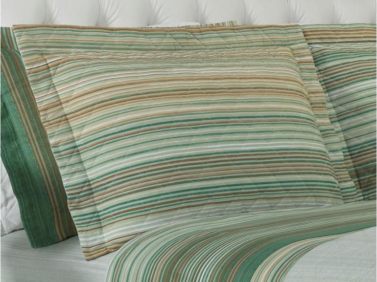 Kit: 1 Cobre-leito King + 2 Porta-travesseiros Percal 180 fios - Tokyo Confrei - Dui Design