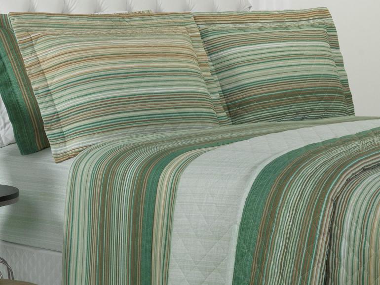 Kit: 1 Cobre-leito King + 2 Porta-travesseiros Percal 180 fios - Tokyo Confrei - Dui Design