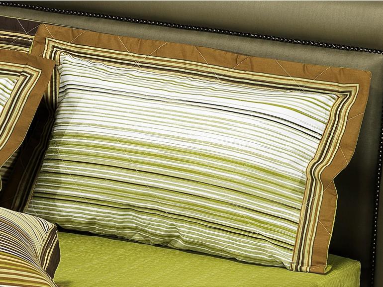 Kit: 1 Cobre-leito Solteiro + 1 Porta-travesseiro Cetim de Algodo 250 fios - Osaka Verde - Dui Design