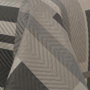 Kit: 1 Cobre-leito King Bouti de Microfibra Ultrasonic Estampada + 2 Porta-travesseiros - Oslo Taupe - Dui Design