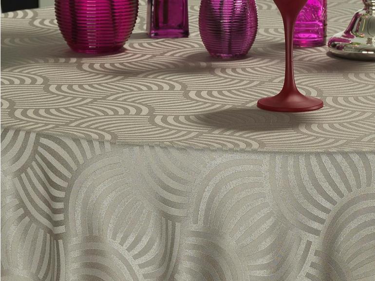 Toalha de Mesa Fcil de Limpar Redonda 160cm - Pdua Cinza - Dui Design