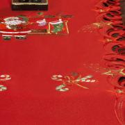 Trilho de Mesa Natal com Bordado Richelieu 45x170cm - Papai Noel Vermelho - Dui Design