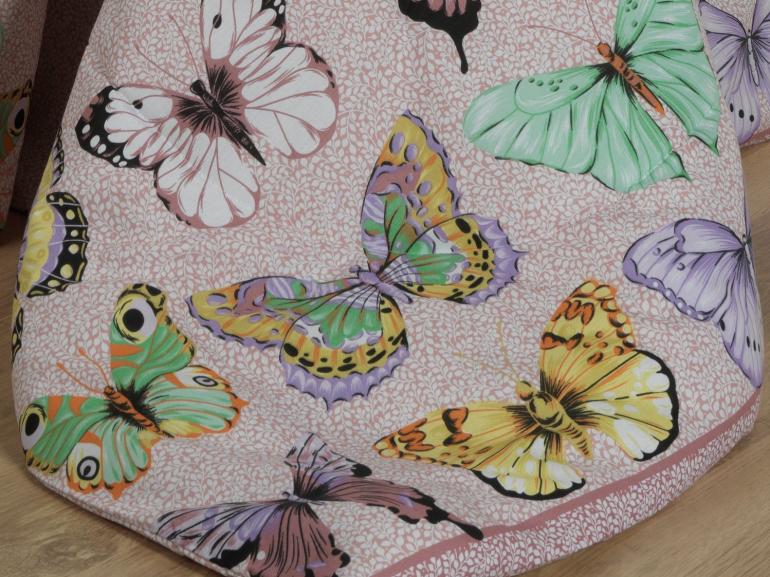 Jogo de Cama Casal 150 fios - Papillon Rosa - Dui Design
