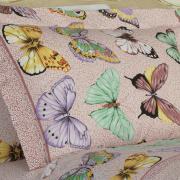 Jogo de Cama King 150 fios - Papillon Rosa - Dui Design