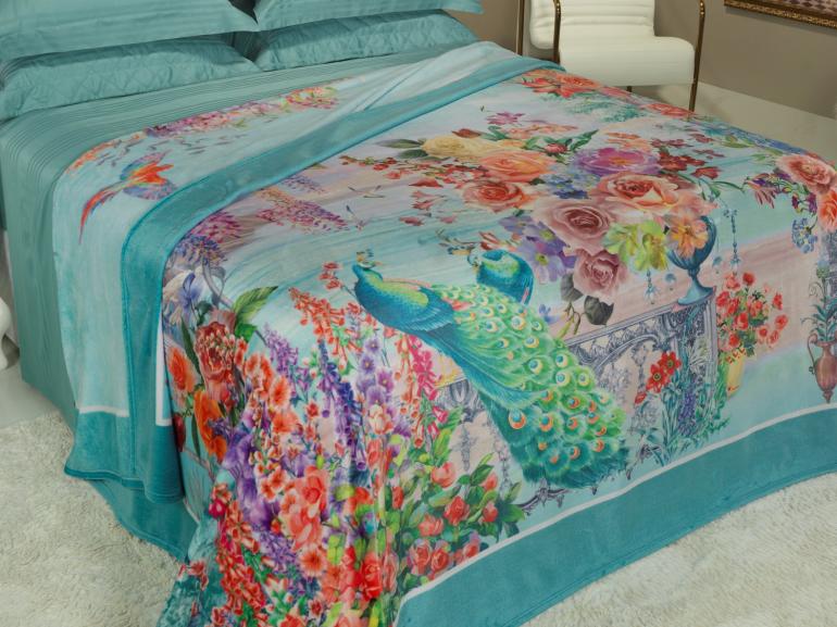 Cobertor Avulso King Flanelado com Estampa Digital 260 gramas/m² - Paradise - Dui Design