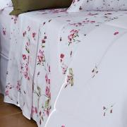 Edredom Casal Percal 300 fios 100% Algodo - Paris Rosa - Kacyumara