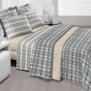 Jogo de Cama Queen Percal 180 fios 100% Algodo - Paul Cinza - Santista