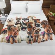 Cobertor Avulso Queen Flanelado com Estampa Digital - Pet Family - Dui Design