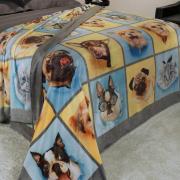 Cobertor Avulso Queen Flanelado com Estampa Digital 260 gramas/m² - Pet Look - Dui Design