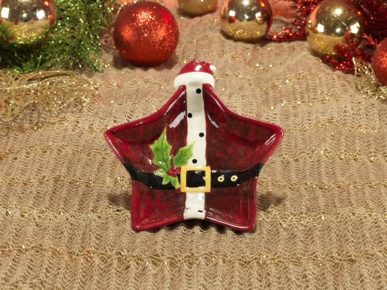 Petisqueira Natal de Cerâmica Estrela - Papai Noel 15,3x14,2cm - Dui Design