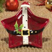 Petisqueira Natal de Cerâmica Estrela - Papai Noel 20x18,8cm - Dui Design