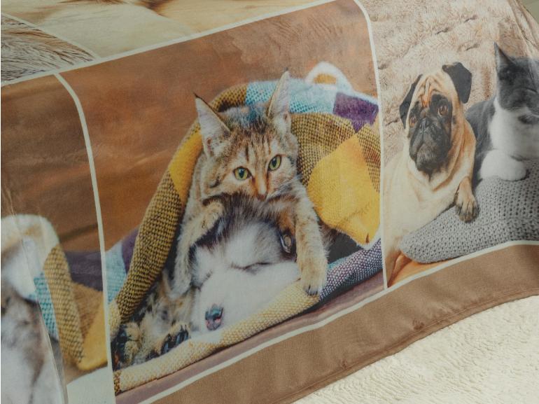 Cobertor Avulso Queen Flanelado com Estampa Digital 260 gramas/m² - Pets Time - Dui Design