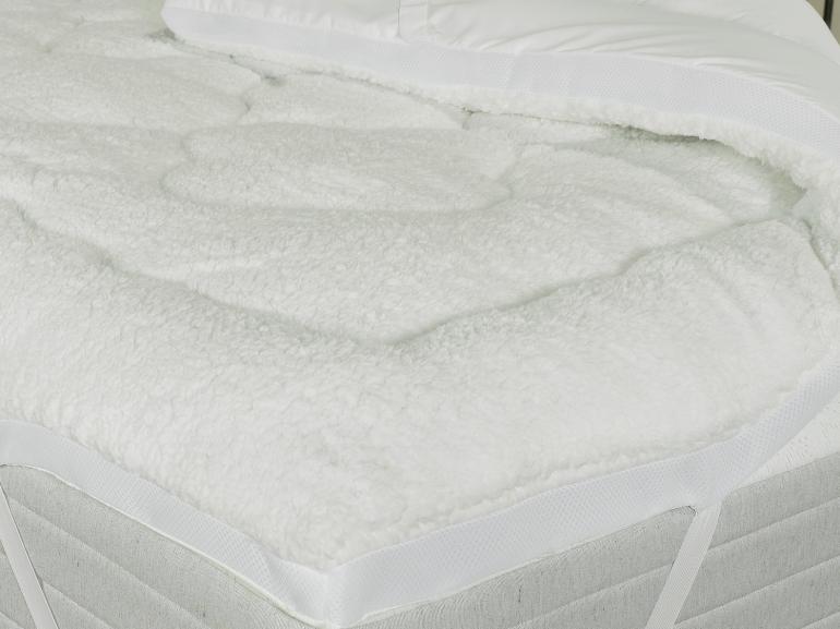 Pillow Top efeito Pele de Carneiro King Fibra Siliconizada Super Volumosa 600 gramas/m - Sherpa - Dui Design