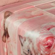Cobertor Avulso King Flanelado com Estampa Digital 260 gramas/m² - Pink Cats - Dui Design